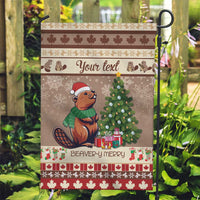Personalized Beaver-y Merry Garden Flag Canada Merry Christmas Beavers - Wonder Print Shop