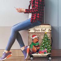 Personalized Beaver-y Merry Luggage Cover Canada Merry Christmas Beavers - Wonder Print Shop
