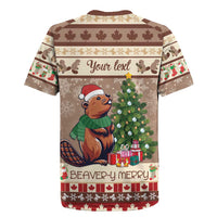 Personalized Beaver-y Merry Rugby Jersey Canada Merry Christmas Beavers - Wonder Print Shop