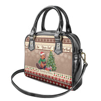 Personalized Beaver-y Merry Shoulder Handbag Canada Merry Christmas Beavers