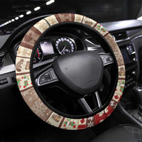Beaver-y Merry Steering Wheel Cover Canada Merry Christmas Beavers - Wonder Print Shop