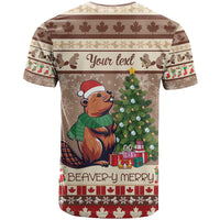 Personalized Beaver-y Merry T Shirt Canada Merry Christmas Beavers - Wonder Print Shop