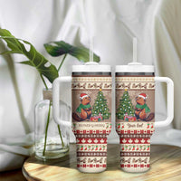 Personalized Beaver-y Merry Tumbler With Handle Canada Merry Christmas Beavers - Wonder Print Shop