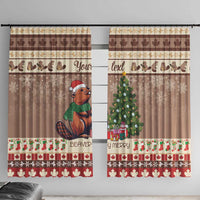 Personalized Beaver-y Merry Window Curtain Canada Merry Christmas Beavers - Wonder Print Shop