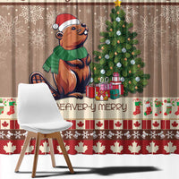 Personalized Beaver-y Merry Window Curtain Canada Merry Christmas Beavers - Wonder Print Shop
