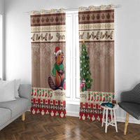 Personalized Beaver-y Merry Window Curtain Canada Merry Christmas Beavers - Wonder Print Shop