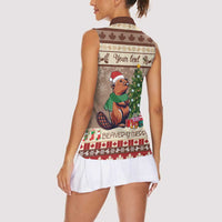 Personalized Beaver-y Merry Women Sleeveless Polo Shirt Canada Merry Christmas Beavers - Wonder Print Shop
