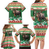 Personalized Merry Christmoose Family Matching Long Sleeve Bodycon Dress and Hawaiian Shirt Canada Merry Christmas Moose LT9 - Wonder Print Shop