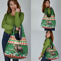 Personalized Merry Christmoose Grocery Bag Canada Merry Christmas Moose