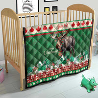 Personalized Merry Christmoose Quilt Canada Merry Christmas Moose - Wonder Print Shop