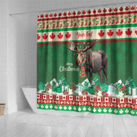 Personalized Merry Christmoose Shower Curtain Canada Merry Christmas Moose