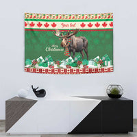 Personalized Merry Christmoose Tapestry Canada Merry Christmas Moose - Wonder Print Shop
