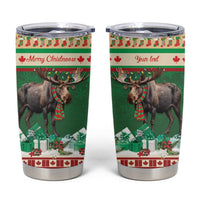 Personalized Merry Christmoose Tumbler Cup Canada Merry Christmas Moose - Wonder Print Shop
