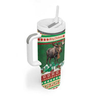 Personalized Merry Christmoose Tumbler With Handle Canada Merry Christmas Moose - Wonder Print Shop