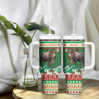 Personalized Merry Christmoose Tumbler With Handle Canada Merry Christmas Moose - Wonder Print Shop