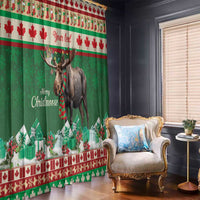 Personalized Merry Christmoose Window Curtain Canada Merry Christmas Moose - Wonder Print Shop