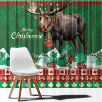 Personalized Merry Christmoose Window Curtain Canada Merry Christmas Moose - Wonder Print Shop