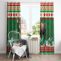 Personalized Merry Christmoose Window Curtain Canada Merry Christmas Moose - Wonder Print Shop