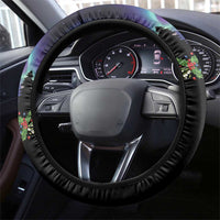 Not Now Arctic Puffin Steering Wheel Cover Icelandic Christmas with Northern Lights - Wonder Print Shop