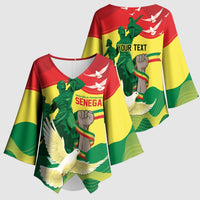 Personalized Senegal Independence Day Kimono Sleeve Blouse African Renaissance Monument