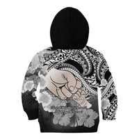 Polynesian Pride Happy Father Day Kid Hoodie I Love You Dad - Polynesian Tribal Black - Wonder Print Shop