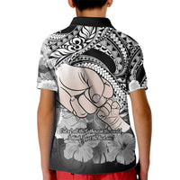 Polynesian Pride Happy Father Day Polo Shirt for Kid I Love You Dad Polynesian Tribal Black - Wonder Print Shop