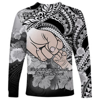 Polynesian Pride Happy Father Day Long Sleeve Shirt I Love You Dad - Polynesian Tribal Black - Wonder Print Shop