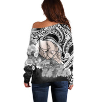 Polynesian Pride Happy Father Day Off Shoulder Sweater I Love You Dad - Polynesian Tribal Black - Wonder Print Shop