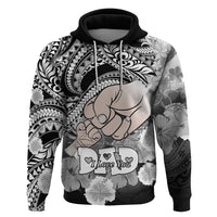 Personalised Polynesian Pride Happy Father Day Hoodie I Love You Dad - Polynesian Tribal Black - Wonder Print Shop