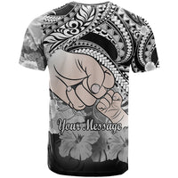 Personalised Polynesian Pride Happy Father Day T Shirt I Love You Dad - Polynesian Tribal Black - Wonder Print Shop