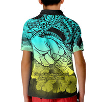 Polynesian Pride Happy Father Day Polo Shirt for Kid I Love You Dad Polynesian Tribal Gradient 1 - Wonder Print Shop