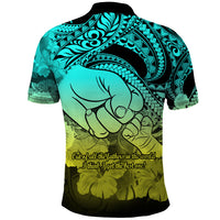 Polynesian Pride Happy Father Day Polo Shirt I Love You Dad Polynesian Tribal Gradient 1 - Wonder Print Shop