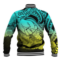 Personalised Polynesian Pride Happy Father Day Baseball Jacket I Love You Dad - Polynesian Tribal Gradient 1 LT9 - Wonder Print Shop