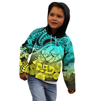 Personalised Polynesian Pride Happy Father Day Kid Hoodie I Love You Dad - Polynesian Tribal Gradient 1 - Wonder Print Shop