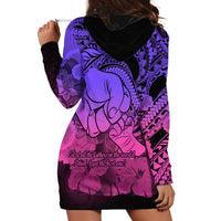 Polynesian Pride Happy Father Day Hoodie Dress I Love You Dad - Polynesian Tribal Gradient 2 - Wonder Print Shop