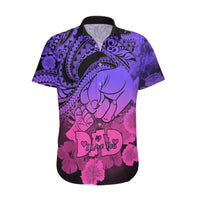 Personalised Polynesian Pride Happy Father Day Hawaiian Shirt I Love You Dad - Polynesian Tribal Gradient 2 - Wonder Print Shop
