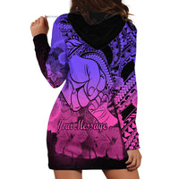 Personalised Polynesian Pride Happy Father Day Hoodie Dress I Love You Dad - Polynesian Tribal Gradient 2 - Wonder Print Shop