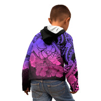 Personalised Polynesian Pride Happy Father Day Kid Hoodie I Love You Dad - Polynesian Tribal Gradient 2 - Wonder Print Shop