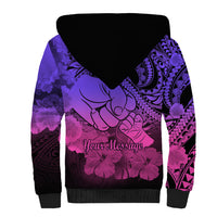 Personalised Polynesian Pride Happy Father Day Sherpa Hoodie I Love You Dad - Polynesian Tribal Gradient 2 - Wonder Print Shop