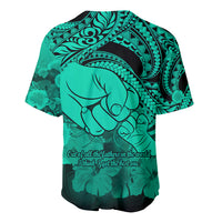 Polynesian Pride Happy Father Day Baseball Jersey I Love You Dad - Polynesian Tribal Green LT9 - Wonder Print Shop