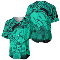 Polynesian Pride Happy Father Day Baseball Jersey I Love You Dad - Polynesian Tribal Green LT9 - Wonder Print Shop