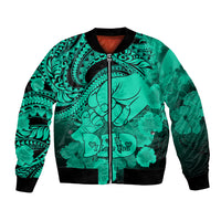 Polynesian Pride Happy Father Day Bomber Jacket I Love You Dad - Polynesian Tribal Green LT9 - Wonder Print Shop