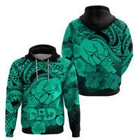 Polynesian Pride Happy Father Day Hoodie I Love You Dad - Polynesian Tribal Green - Wonder Print Shop