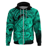 Personalised Polynesian Pride Happy Father Day Hoodie I Love You Dad - Polynesian Tribal Green - Wonder Print Shop