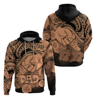 Personalised Polynesian Pride Happy Father Day Hoodie I Love You Dad - Polynesian Tribal Nude - Wonder Print Shop