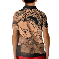 Custom Polynesian Pride Happy Father Day Polo Shirt for Kid I Love You Dad Polynesian Tribal Nude - Wonder Print Shop