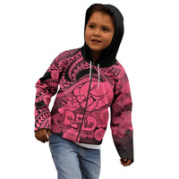 Polynesian Pride Happy Father Day Kid Hoodie I Love You Dad - Polynesian Tribal Pink - Wonder Print Shop