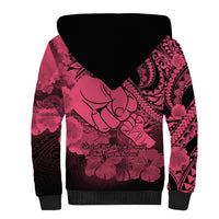 Polynesian Pride Happy Father Day Sherpa Hoodie I Love You Dad - Polynesian Tribal Pink - Wonder Print Shop