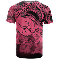 Personalised Polynesian Pride Happy Father Day T Shirt I Love You Dad - Polynesian Tribal Pink - Wonder Print Shop