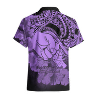Polynesian Pride Happy Father Day Hawaiian Shirt I Love You Dad - Polynesian Tribal Purple - Wonder Print Shop